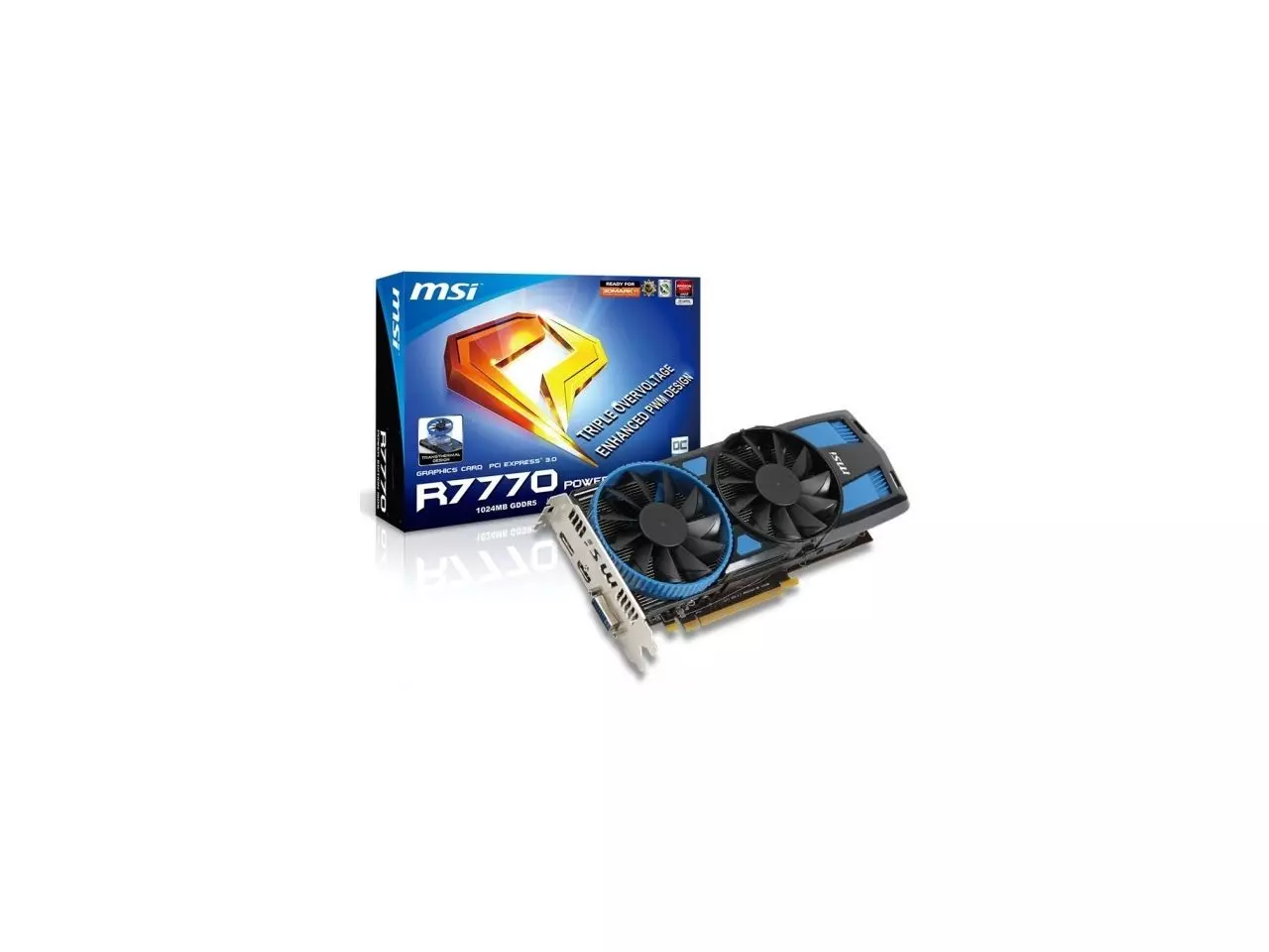 Msi Amd Radeon Hd 7770 Power Edition Oc 1gb Gddr5 128 Bit Pci E 30 X16 — Hardstore Informática