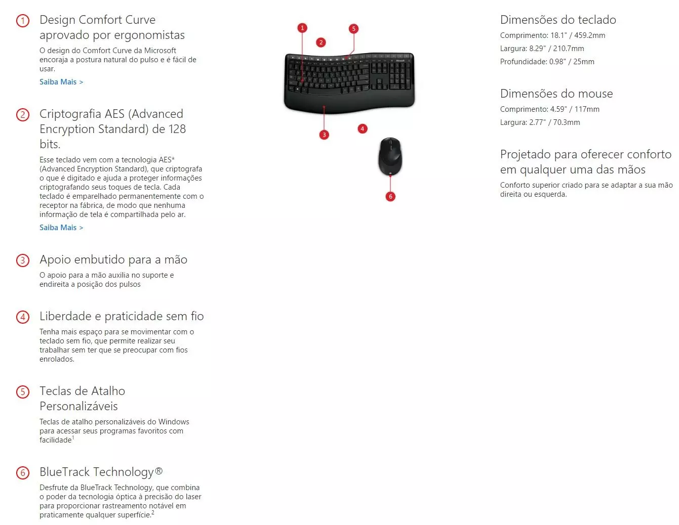 Kit Teclado e Mouse Sem Fio Microsoft Comfort 5050 ABNT2 Com Ç Português do  Brasil - PP400005 - Kit Teclado e Mouse - Magazine Luiza