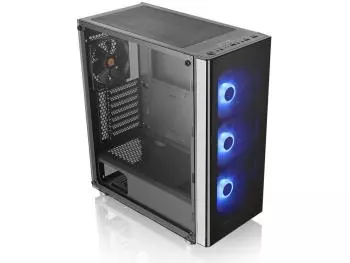Gabinete Thermaltake V200 TG RGB, Lateral em Vidro Temperado, Mid Tower Black