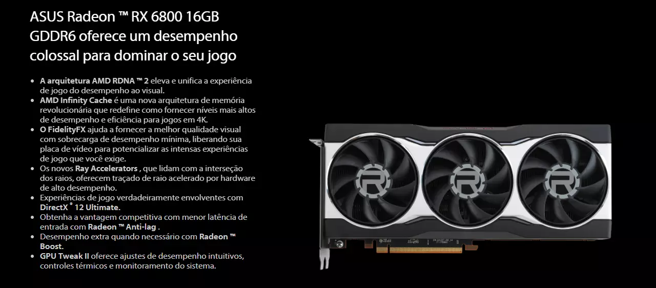 Placa de Vídeo PowerColor Radeon RX 6800 XT Red Devil 16GB GDDR6 256-bit  PCI-E 4.0 x16 — HARDSTORE Informática - Loja de Informática e PC Gamer em  Porto Alegre e Caxias do Sul