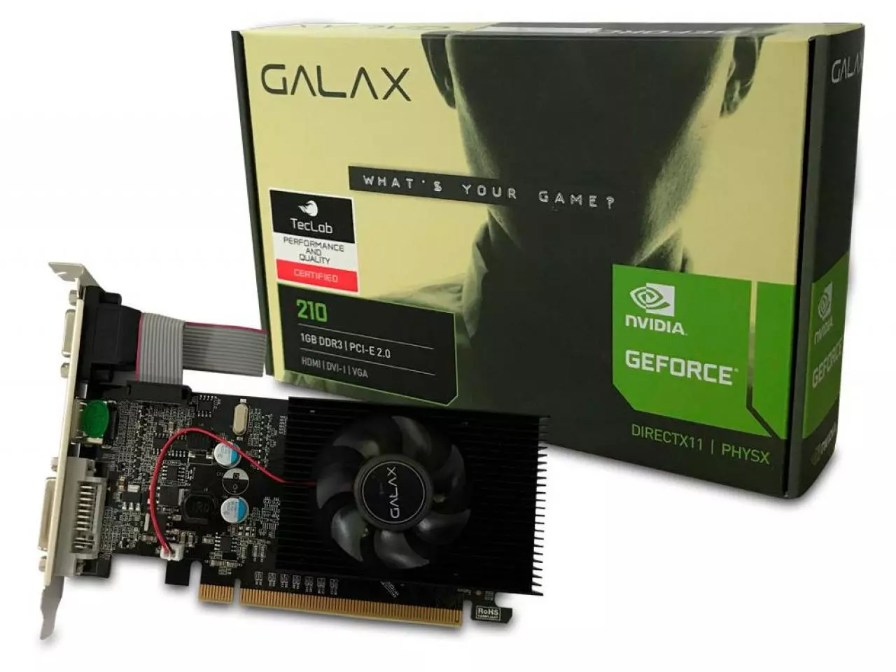 Placa De Vídeo Galax Geforce Gt 730 4gb Ddr3 64bits