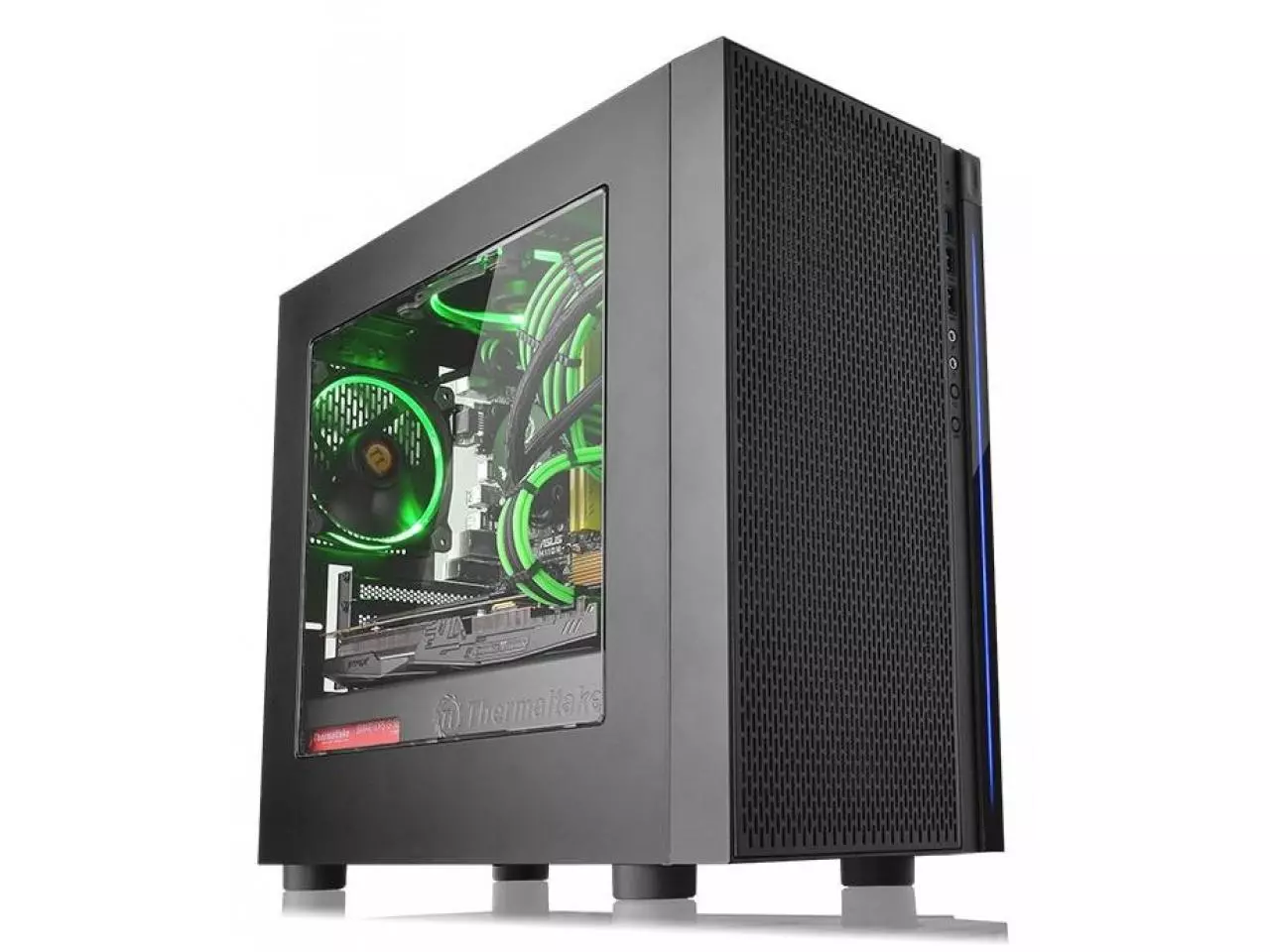Gabinete Thermaltake Versa H18 Window Micro, Lateral em Vidro Temperado, Mid Tower Black