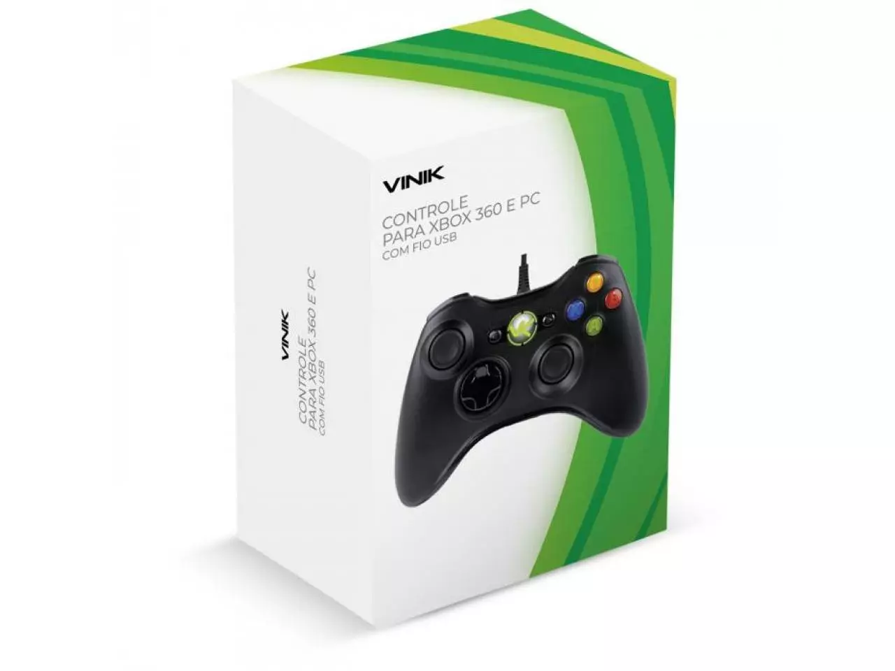 Controle Vinik Gamepad Modelo X360 com Fio para PC e XBOX 360 USB