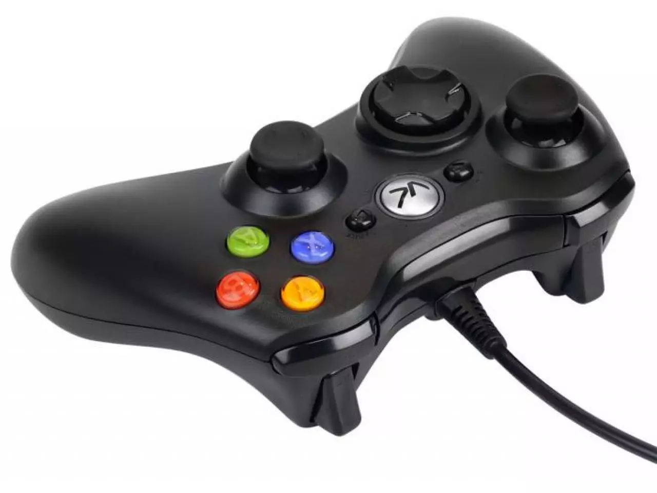 Kit 2 Controle Manete Xbox 360 Pc Com Fio Original Feir Preto na