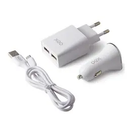 Kit (3 em 1) Carregador de Tomada USB + Carregador Automotivo USB + Cabo USB Tipo-C - OEX