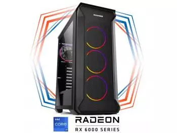 PC Gamer Sharkoon II Light Intel Edition (Intel Core i7-12700F, 16GB (2x8gb) DDR4-2666, Intel H610, 480GB SSD SATA, Radeon RX 6800 XT 16GB, 650W 80 PLUS)