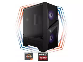 PC Gamer Beginner IV - AMD Robust Edition (AMD Ryzen 5 4600G, 16GB DDR4-3200, 480GB SSD, 400W 80PLUS, AMD Radeon Vega 7)