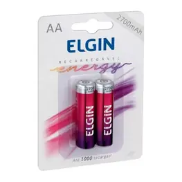 2 Pilhas Recarregáveis AA 2700mAh - Elgin