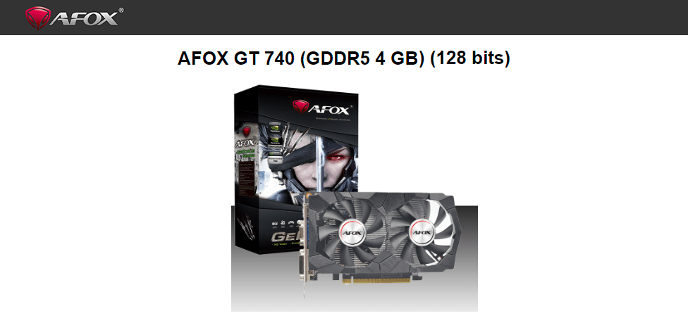 Placa de Vídeo AFOX Geforce GT 740 4GB PCI-E DDR3 DVI VGA HDMI Dual Slot -  AF740-4096D3L3 em Promoção na Americanas