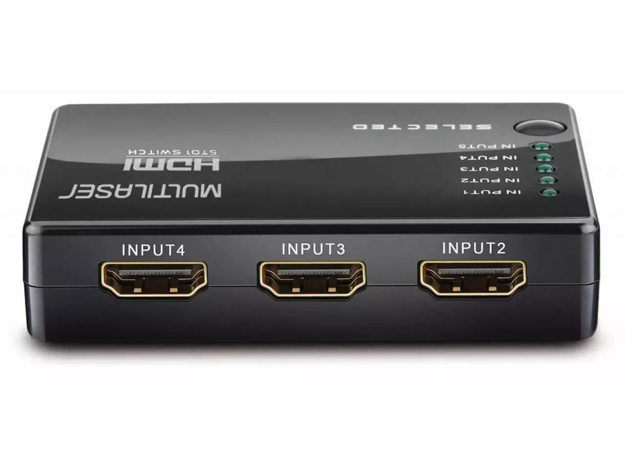 Switch HDMI Multilaser WI346 (5x1) 5 Portas 1080p c/ Controle Remoto Preto