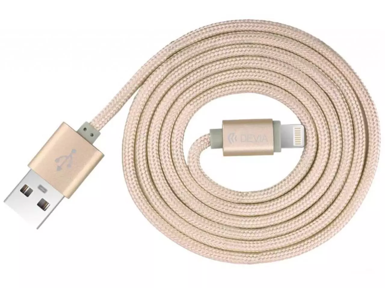 Cabo USB x Lightning para iPhone, 1 metro, Dourado - MD9