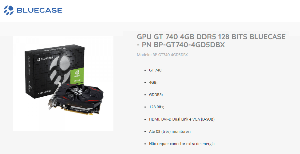 GIGABYTE GT 740 OC 4 GB Specs