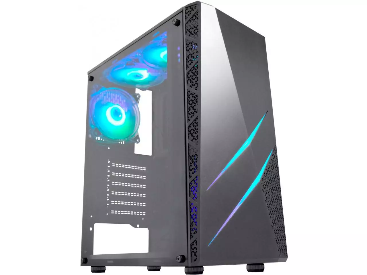 Gabinete Pc Gamer Pcyes Tank Atx Vidro S/fonte Azul TANPAAZ3FCVT em  Promoção na Americanas