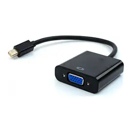 Cabo Adaptador Conversor Mini DisplayPort (M) x VGA (F) Preto 15cm - PlusCable