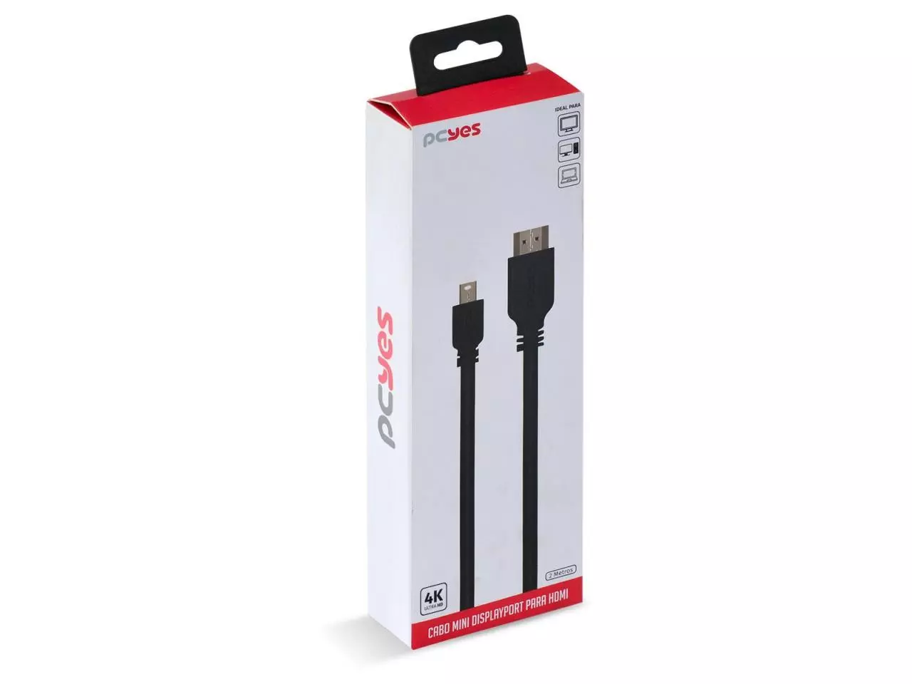 Cabo Conversor Mini Displayport 1.4 (M) x HDMI (M) 2.0 2m (4K) Preto