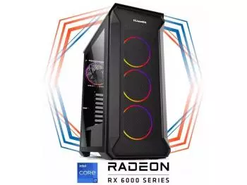 PC Gamer Sharkoon III Light Intel Edition (Intel Core i7-13700F, 16GB (2x8gb) DDR4-3200, Intel H610, 480GB SSD, Radeon RX 6800 XT 16GB, 650W 80 PLUS)