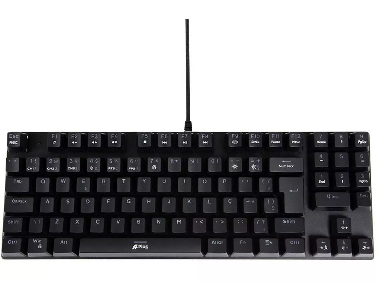 Teclado Mecânico A+Plus Tech Barak LED RGB Rainbow com Switch Outemu Blue ABNT2
