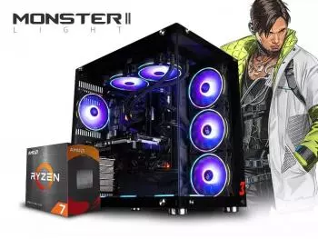 PC Gamer Monster II - AMD Professional Edition (AMD Ryzen 7 7700X, 32GB (2x16GB) DDR5-5200, AMD B650, 2TB SSD NVMe, GeForce RTX 4090 24GB, 850W 80 PLUS) + Water Cooler 240mm