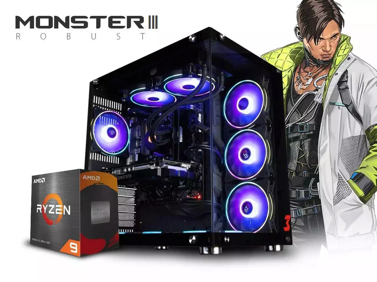 Pc Gamer Monstro / RTX 4090 24GB / AMD Ryzen 7 7800X3D / 64GB DDR5