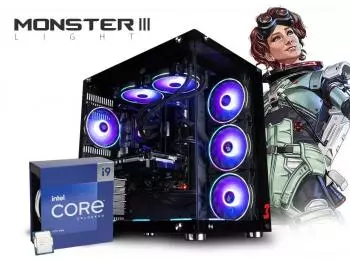 PC Gamer Monster 3X RGB Professional - i9 Edition (Intel Core i9-13900F 24-Core, 32GB (2x16GB) DDR4-3200, 1TB SSD NVMe, GeForce RTX 4090 24GB) + Water Cooler 360mm
