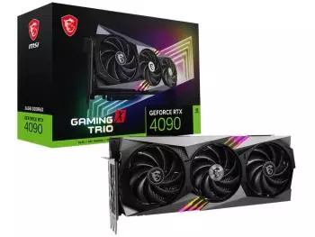 Placa de Vídeo MSI GeForce RTX 4090 Gaming X Trio 24GB GDDR6X 384-bit PCI-E 4.0 x16