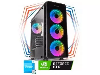 PC Gamer Blaze III Light Intel Edition (Intel Core i3-13100F Quad-Core, 8GB DDR4-2666, Intel H610, 240GB SSD, GeForce GTX 1660Ti 6GB, 500W 80 PLUS)
