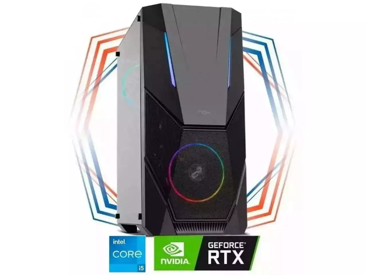 PC Gamer Nox Inifinity II Robust Intel Edition (Intel Core i5-13400F Six-Core, 16GB (2x8GB) DDR4-2666, Intel H610, 500GB SSD NVMe, Geforce RTX 3060Ti 8GB, 600W 80 PLUS)
