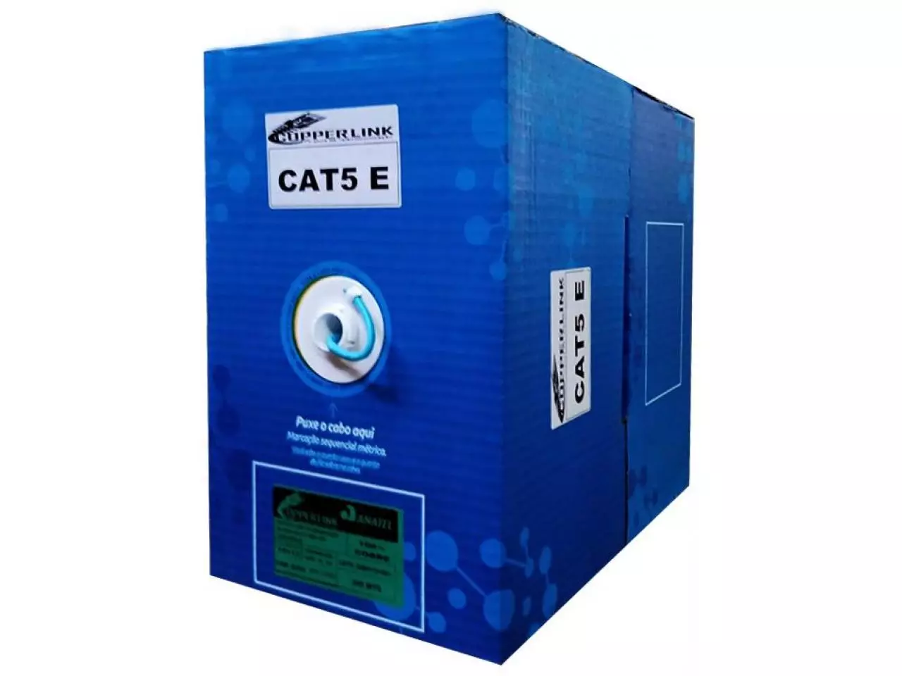 Bobina Cabo CAT5E 4 Pares 305m Azul - Cooperlan