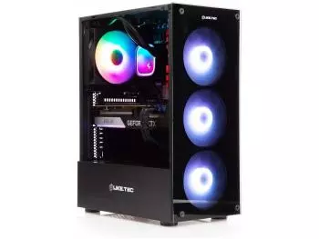 Gabinete Gamer Liketec Matrix RGB, Frontal e Lateral em Vidro Temperado, 3 Fans 120mm RGB, Mid Tower Preto
