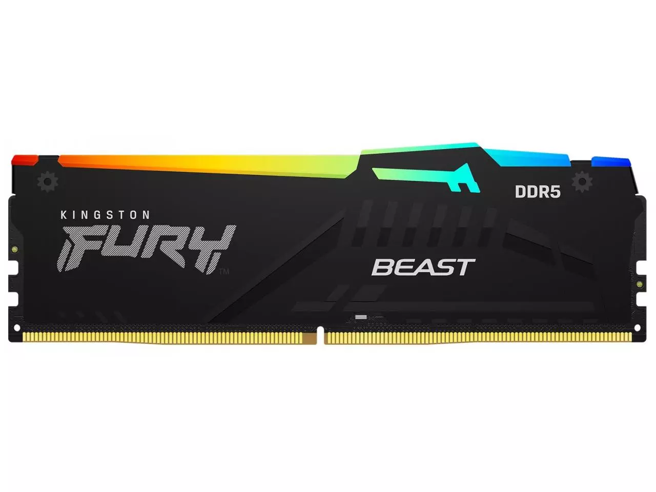 Memória Kingston Fury Beast RGB 8GB DDR5 5200MHz, Preta - KF552C40BBA-8