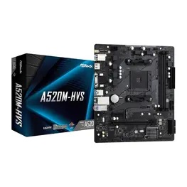 Placa Mãe ASRock A520M-HVS (Socket AM4/AMD A520/M.2)