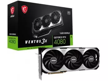 Placa de Vídeo MSI GeForce RTX 4080 Ventus 3X OC 16GB GDDR6X 256-bit PCI-E 4.0 x16