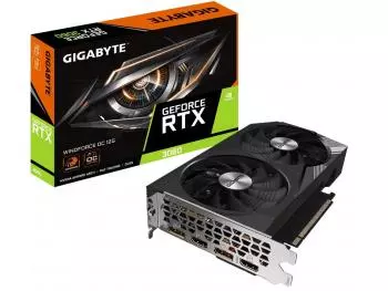 Placa de Vídeo Gigabyte GeForce RTX 3060 WindForce OC 12GB GDDR6 192-bit PCI-E 4.0 x16