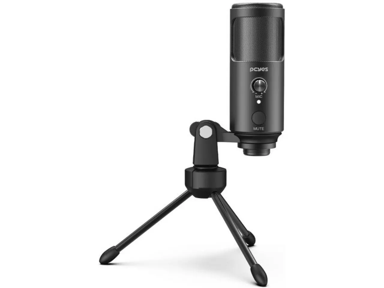 Microfone Condensador PCYES Vocalizer PMCV01 c/ Tripé USB