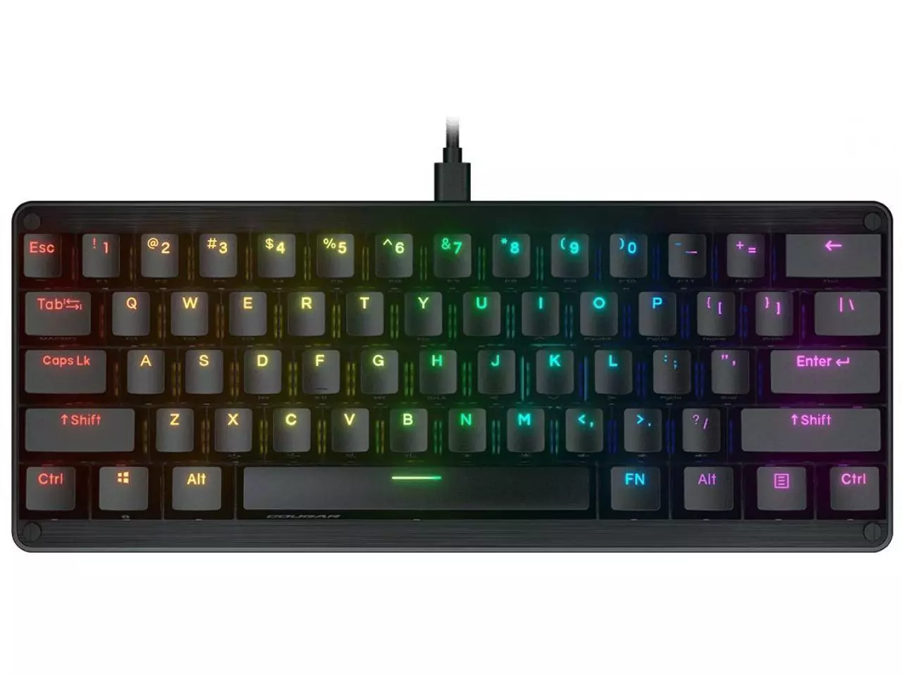 Teclado Mecânico Gamer Cougar Puri Mini RGB, 60%, com Switch Red US