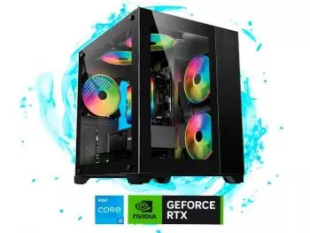PC Gamer Atlantis 5X ARGB - Limited Edition (Intel Core i5-13400F, 16GB DDR4-3200, 1TB SSD NVMe, GeForce RTX 4060Ti 8GB) + Water Cooler 240MM