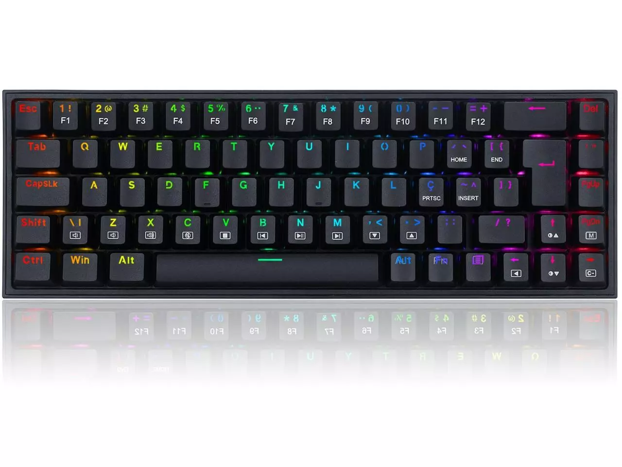 Teclado Mecânico Gamer Redragon Castor RGB com Switch Outemu Red ABNT2 - Preto