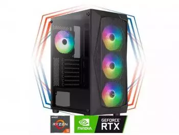 PC Gamer Rocky 3X PRO - R5 Edition (AMD Ryzen 5 5600 6-Core, 32GB (2x16GB) DDR4, 1TB SSD NVMe, GeForce RTX 3060 12GB)