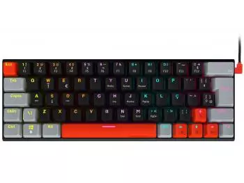 Teclado Mecânico Gamer PCYES Kuromori Led Rainbow com Switch Outemu Blue ABNT2 USB