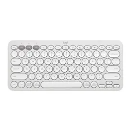 Teclado Logitech Pebble Keys 2 K380s Branco Bluetooth