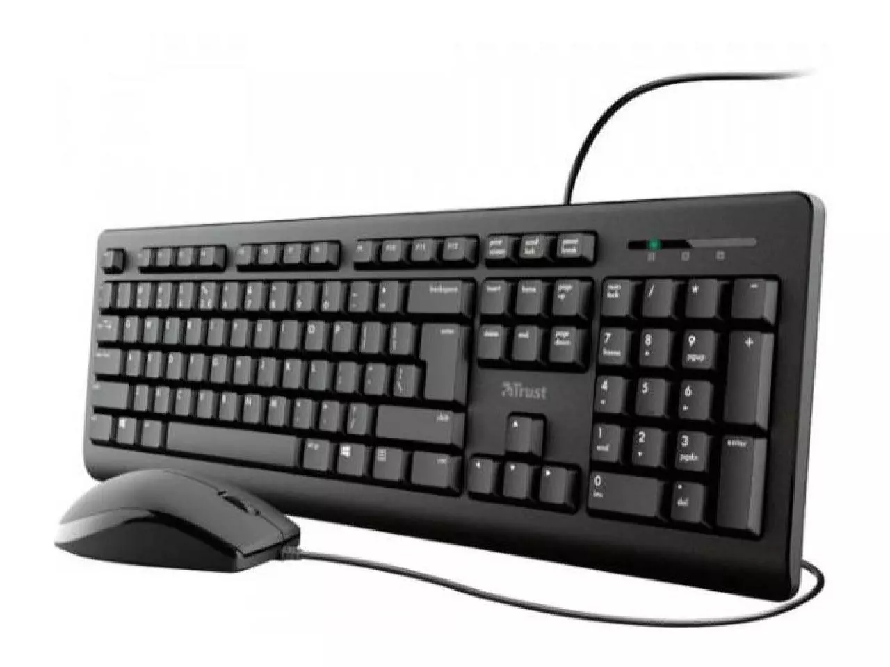 Kit Teclado e Mouse Trust Primo USB Preto