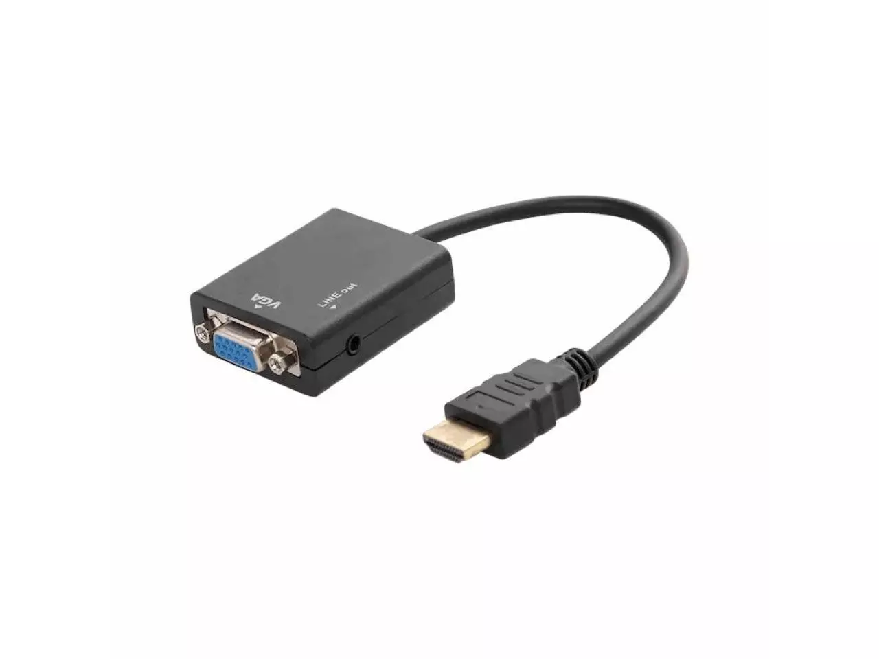 Adaptador Conversor HDMI (M) x VGA (F) + P2 c/ Áudio 50cm - KapBom