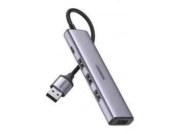 HUB USB 3.0 UGREEN CM473 4 Portas USB 3.0 Prata