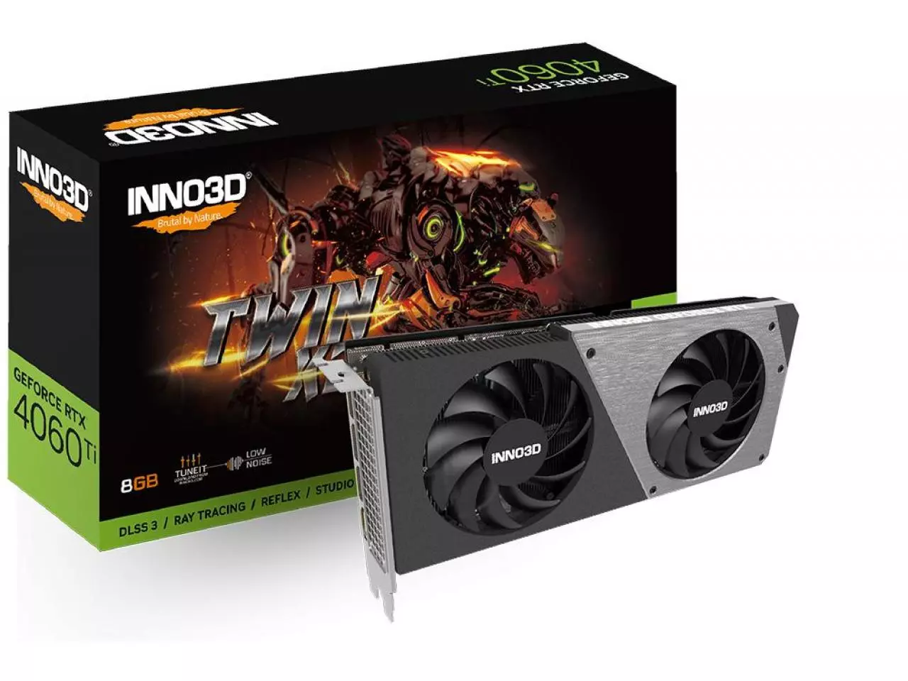 Placa de Vídeo INNO3D GeForce RTX 4060Ti Twin X2 8GB GDDR6 128-bit PCI-E 4.0 x16
