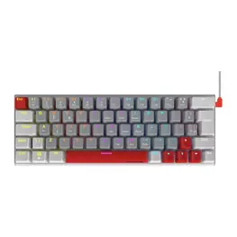 Teclado Mecânico Gamer PCYES Kuromori 60% White Led Rainbow com Switch Outemu Red ABNT2 USB