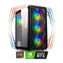 PC Gamer StellarX 3X Professional - R7 Edition (AMD Ryzen 7 5700X 8-Core, 32GB DDR4-3200, 1TB SSD NVMe, GeForce RTX 4060 8GB)