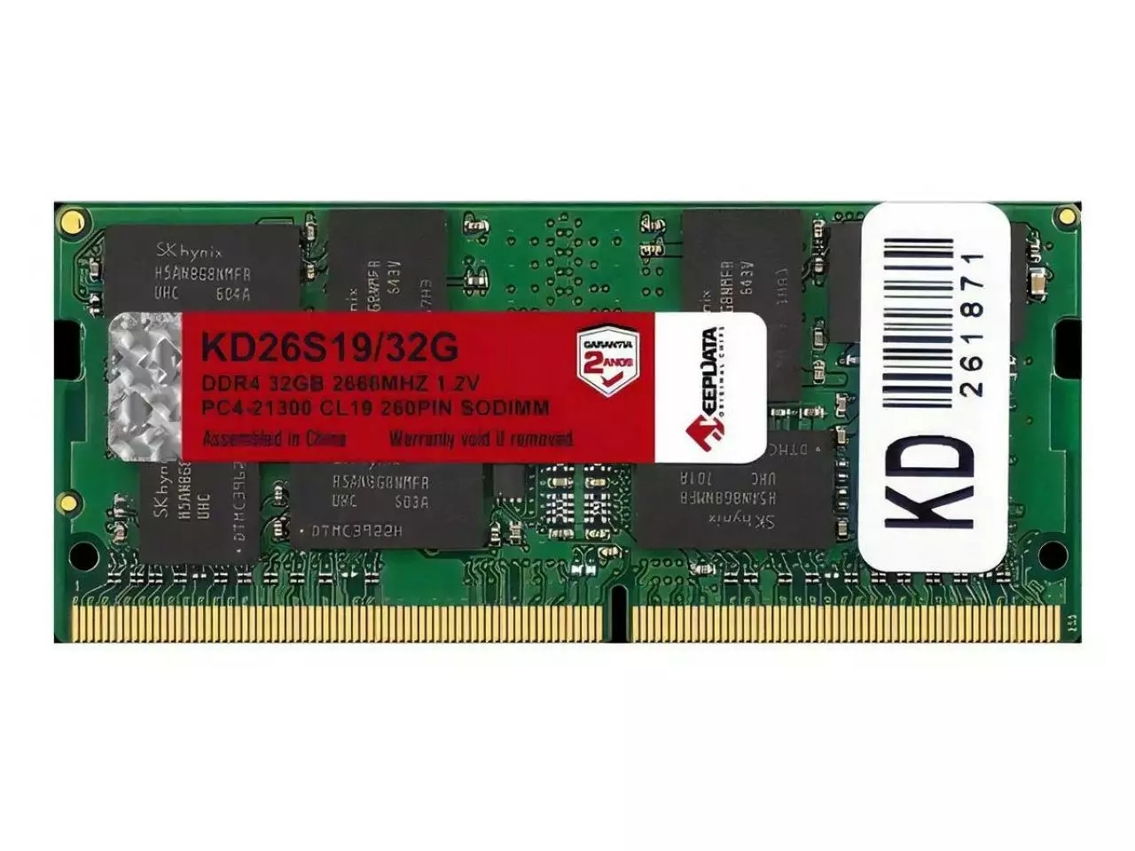 Memória Notebook KeepData 32GB DDR4 SO-DIMM 2666MHz 1.2V