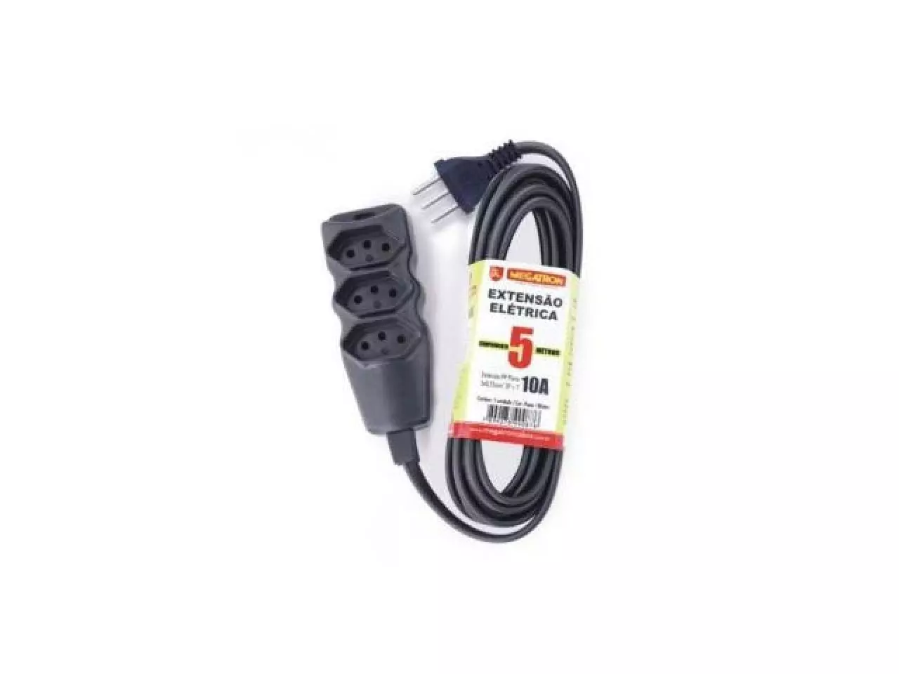 Extensão Elétrica 3P 3 Tomadas 10a 5m Bivolt - Megatron