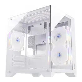 Gabinete Gamer Fortrek Clarity, Frontal e Lateral Vidro, Branco