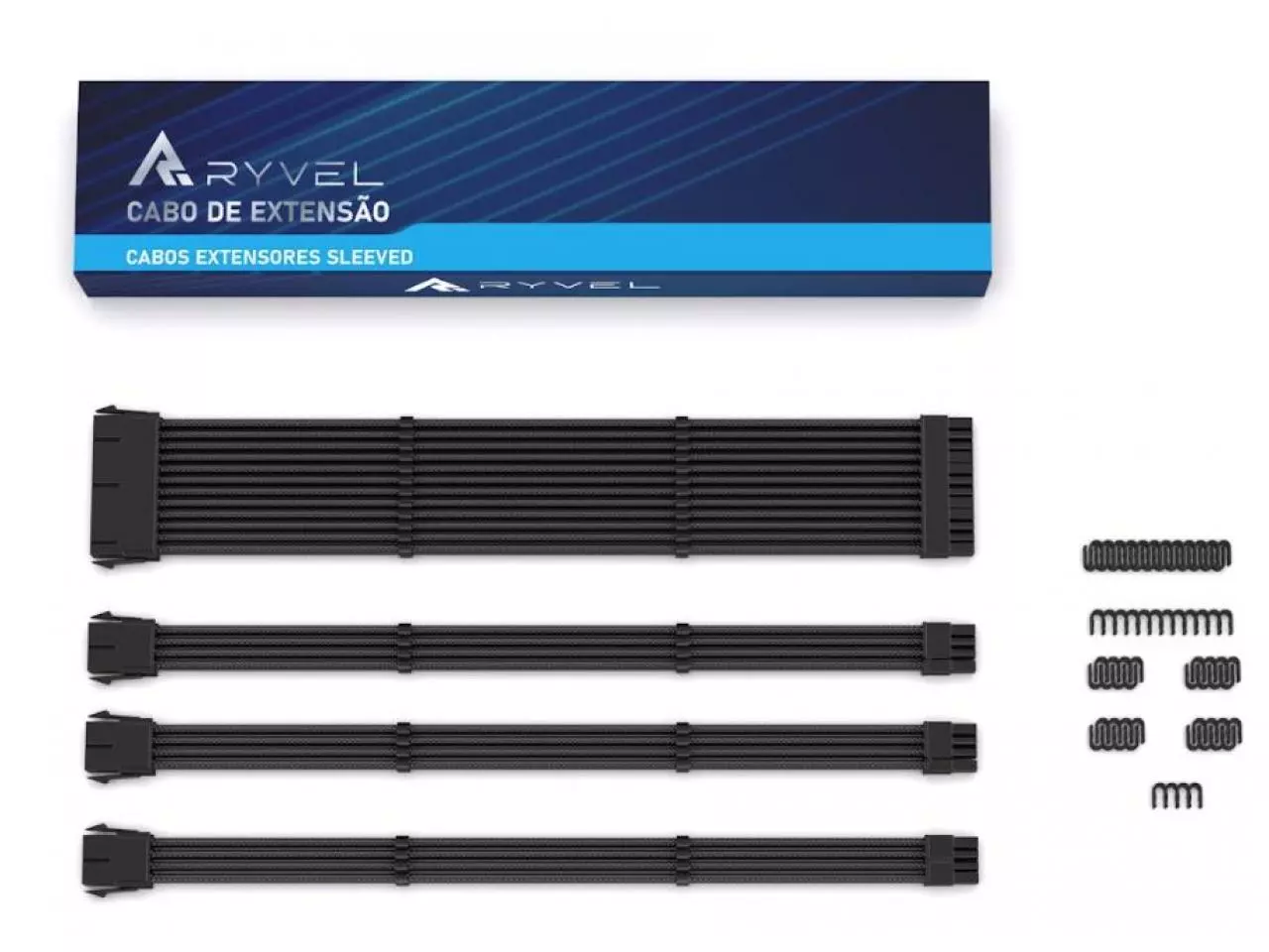 Kit Cabo Sleeved de Extensor Ryvel Black - RY-CS-BL